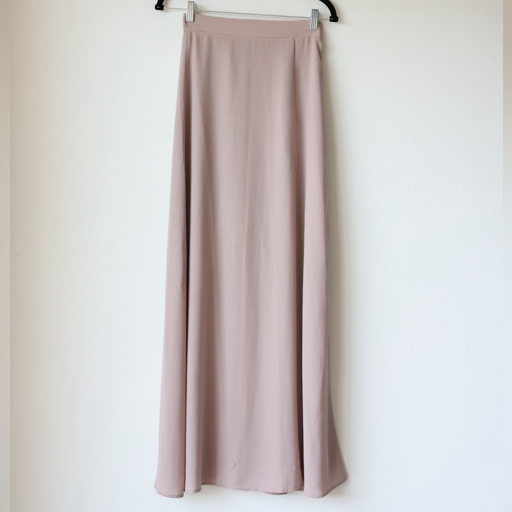 Elegant Cream Maxi Skirt